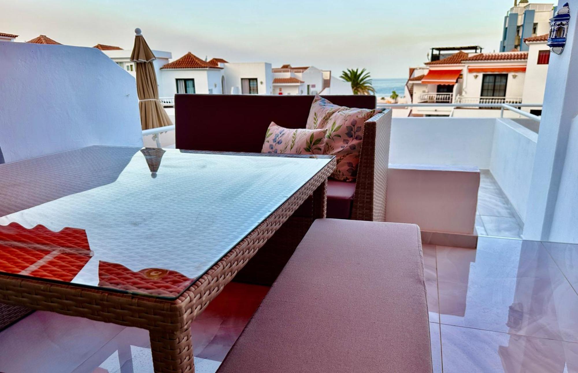 Ferienwohnung Luxury Diamond - Ocean View, Big Terraces, Air Con, Wifi Los Cristianos  Exterior foto